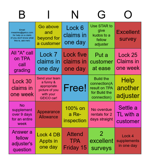 AD BINGO Card