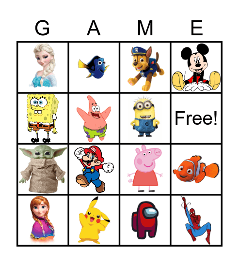 Hollywood Week Bingo Card