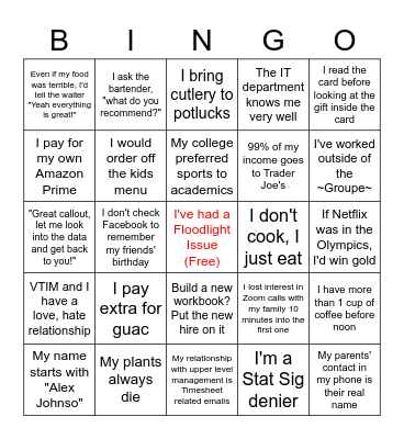 Random Bingo Card