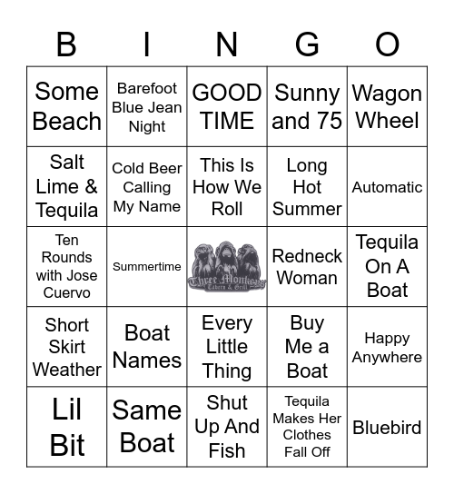 Redneck Yacht Club Bingo Card