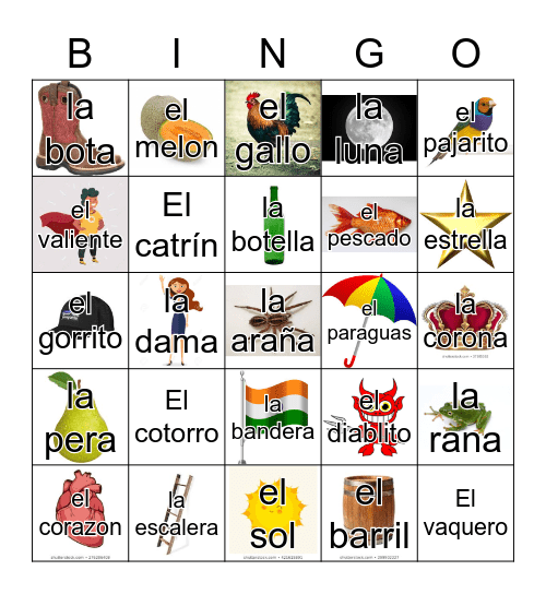 Loteria Mi Pueblito Bingo Card
