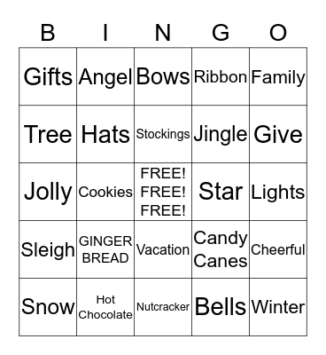 HOLIDAY BINGO Card