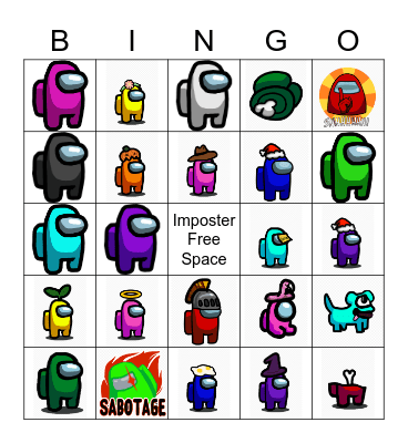 Jay's "Among Us" Birthday Bingo Card