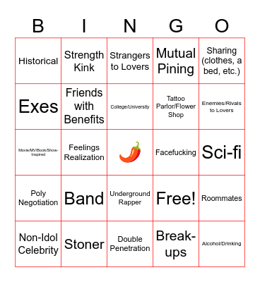 🌶 Sriracha BINGO 🌶 Bingo Card