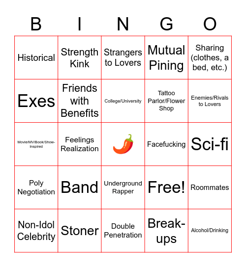 🌶 Sriracha BINGO 🌶 Bingo Card