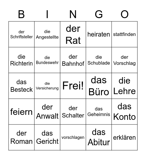 Kap5 Bingo Card