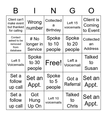 TN Call Day Bingo Card
