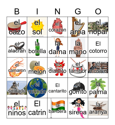 Loteria Mi Pueblito Bingo Card