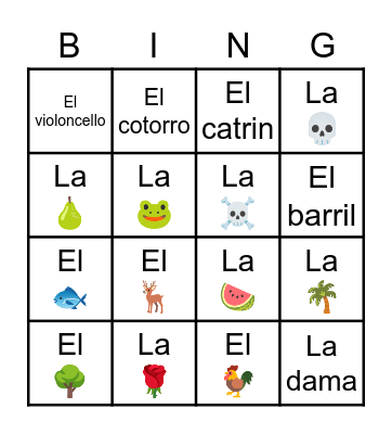 Lotería Mexicana Bingo Card
