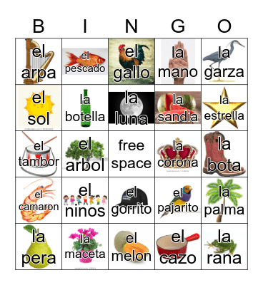 Loteria Mi Pueblito Bingo Card