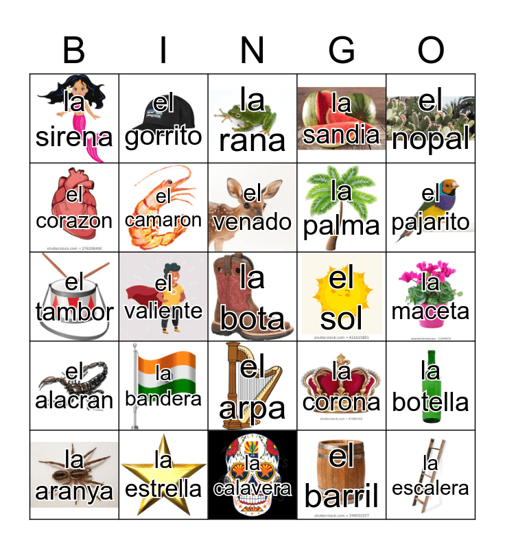 Loteria Mi Pueblito Bingo Card