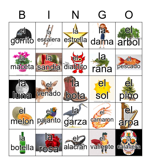 Loteria Mi Pueblito Bingo Card