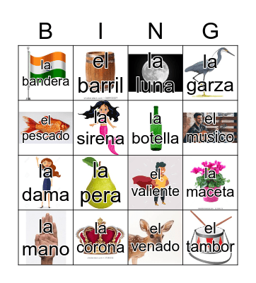 Loteria Mi Pueblito Bingo Card