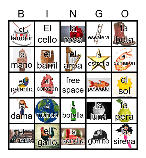 Lil libros loteria Bingo Card