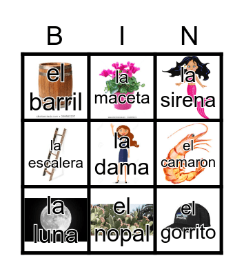 Lil libros loteria Bingo Card