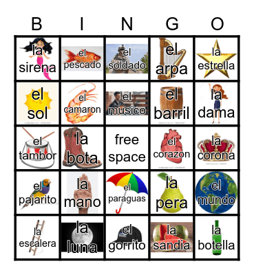 Lil libros loteria Bingo Card