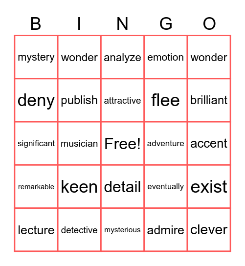 10 Bingo Card