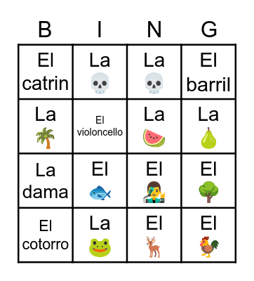 Lotería Mexicana Bingo Card