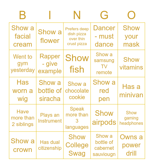 Happy Hour Bingo! Bingo Card