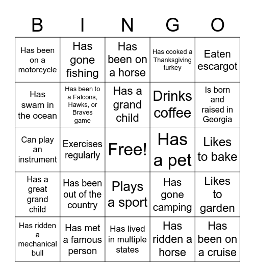 Social Bingo! Bingo Card