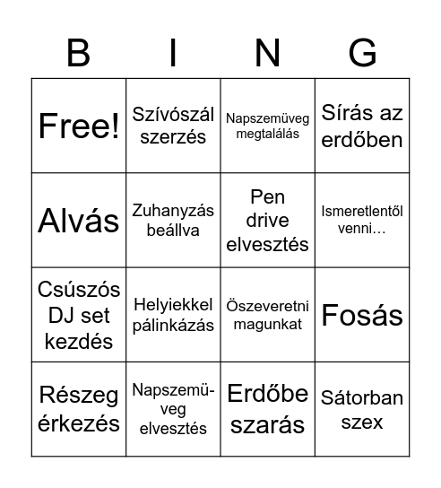 Ratyifeszt Bingo Card