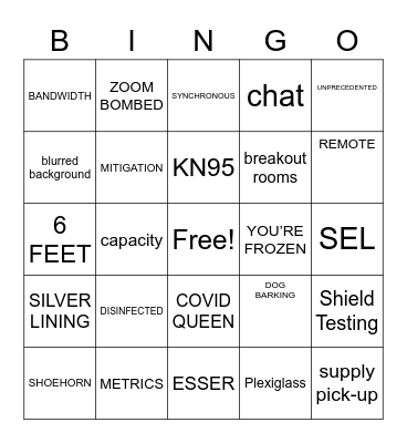 PANDINGO Bingo Card