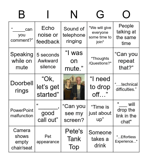 Conference call Bingo Card