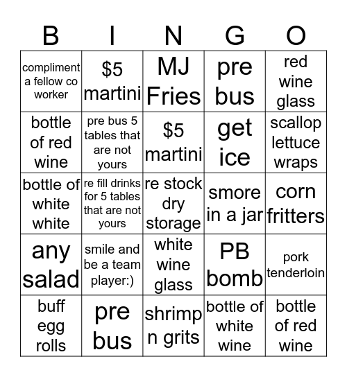 Marvelous Monday Bingo Card