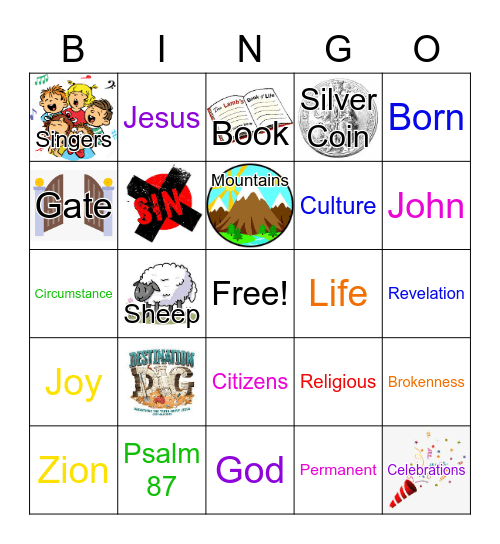 July 25, 2021 Bingo Card