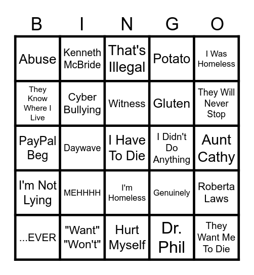 Adrasdrea BINGO Card