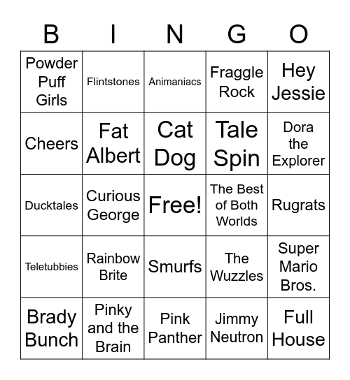 TV Bingo Card