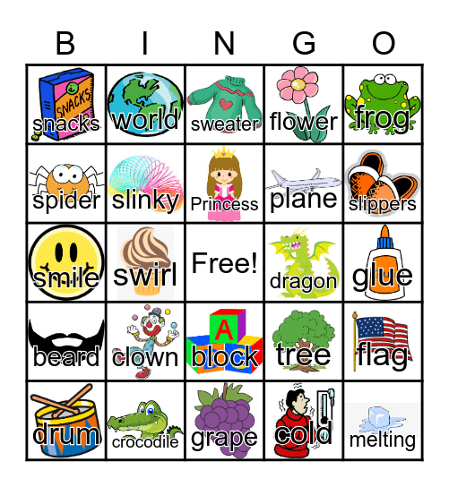 Consonant Clusters! Bingo Card