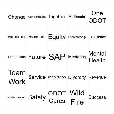 Fall Forum Bingo Card