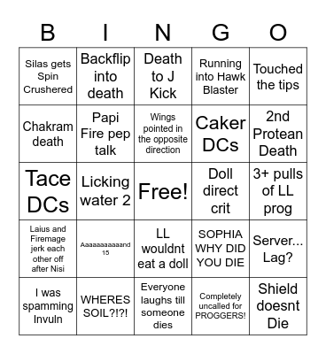 Tea Bingo Card