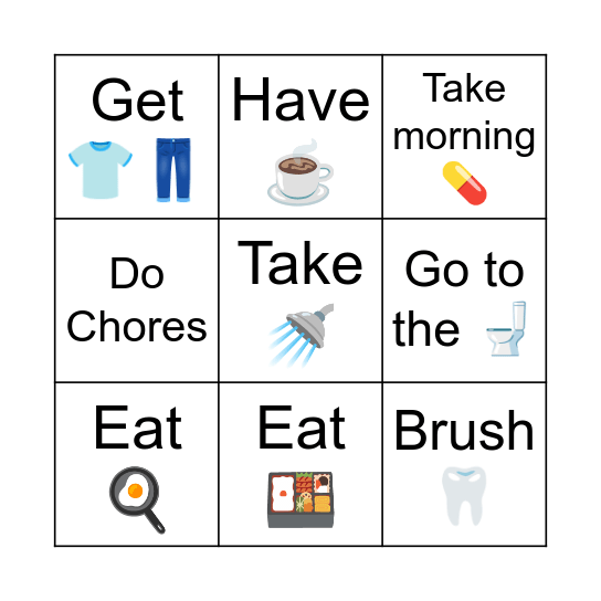 Monday Bingo Card