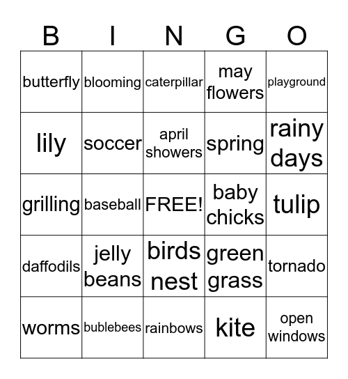 April Fool's Bingo Card