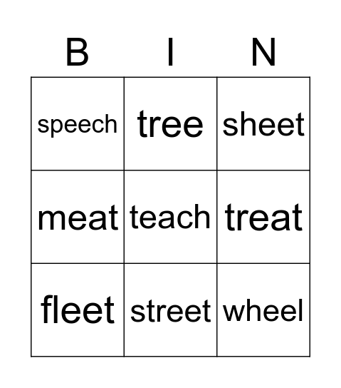 ee/ea Bingo Card
