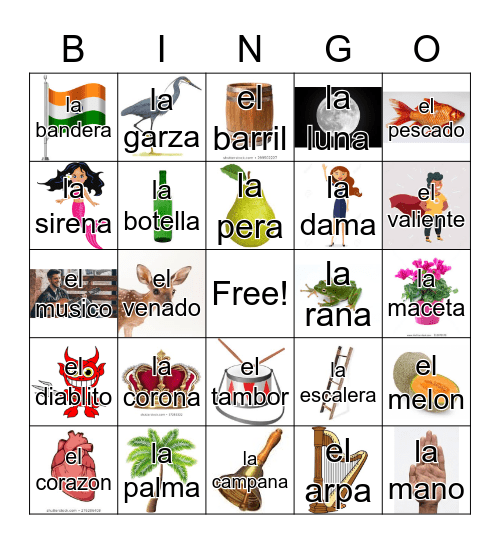 Loteria Mi Pueblito Bingo Card