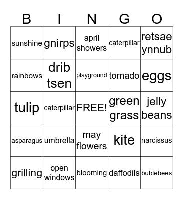 April Fools' Day Bingo Card
