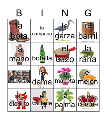Loteria Mi Pueblito Bingo Card