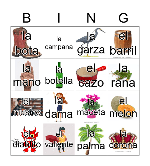 Loteria Mi Pueblito Bingo Card