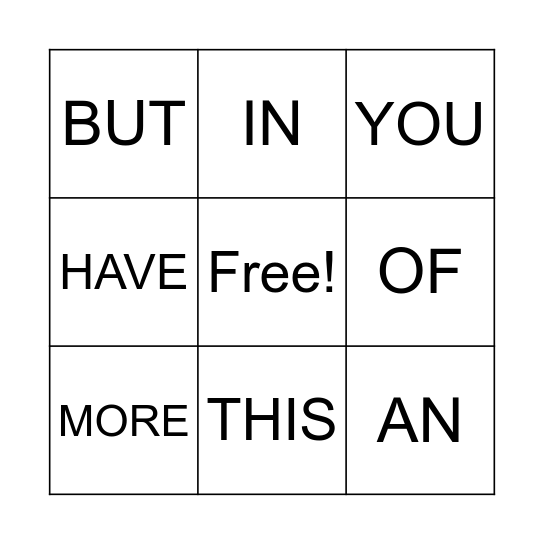 SUMMER SCHOOL BINGO Card