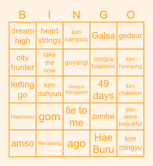 Y22Yuri Bucin Jaehyun <3 Bingo Card