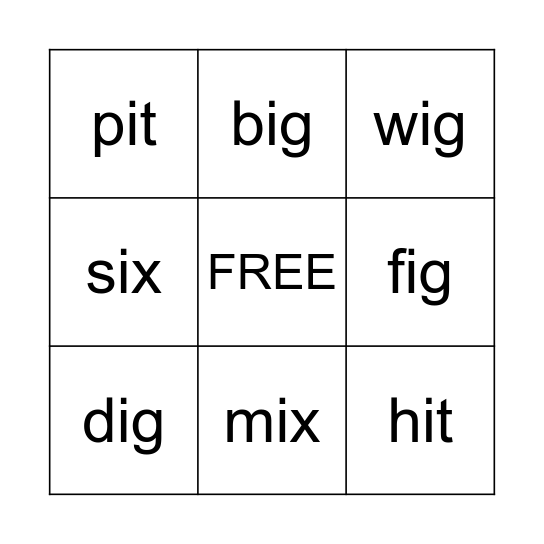 BINGO Card