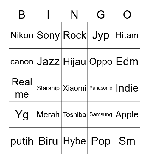 jake <3 Bingo Card