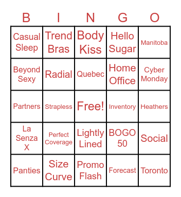 Holiday Bingo in July! Bingo Card