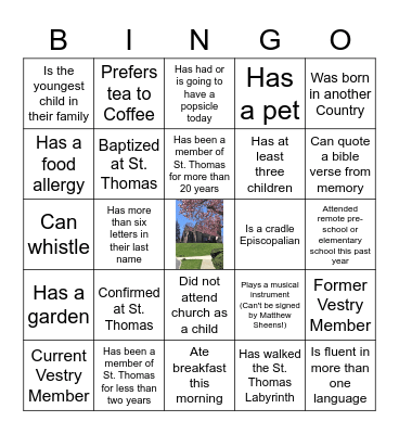 People Bingo Card