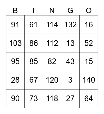 Multiplication/Addition Bingo (12/12/10) Bingo Card