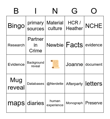 July 23 HMASDC Bingo! Bingo Card