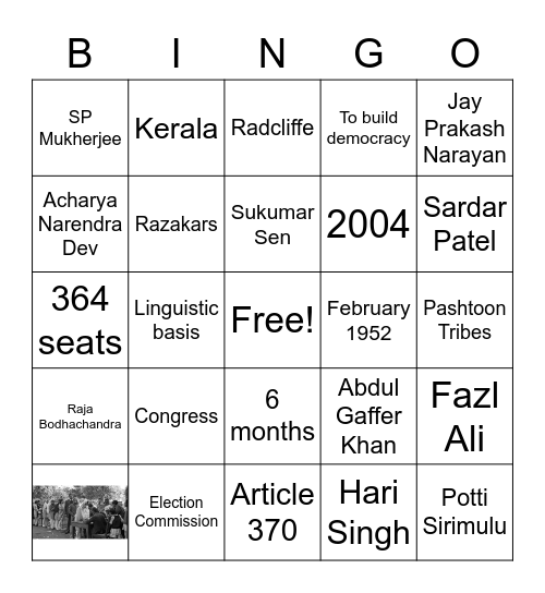 Party System Bingo Card